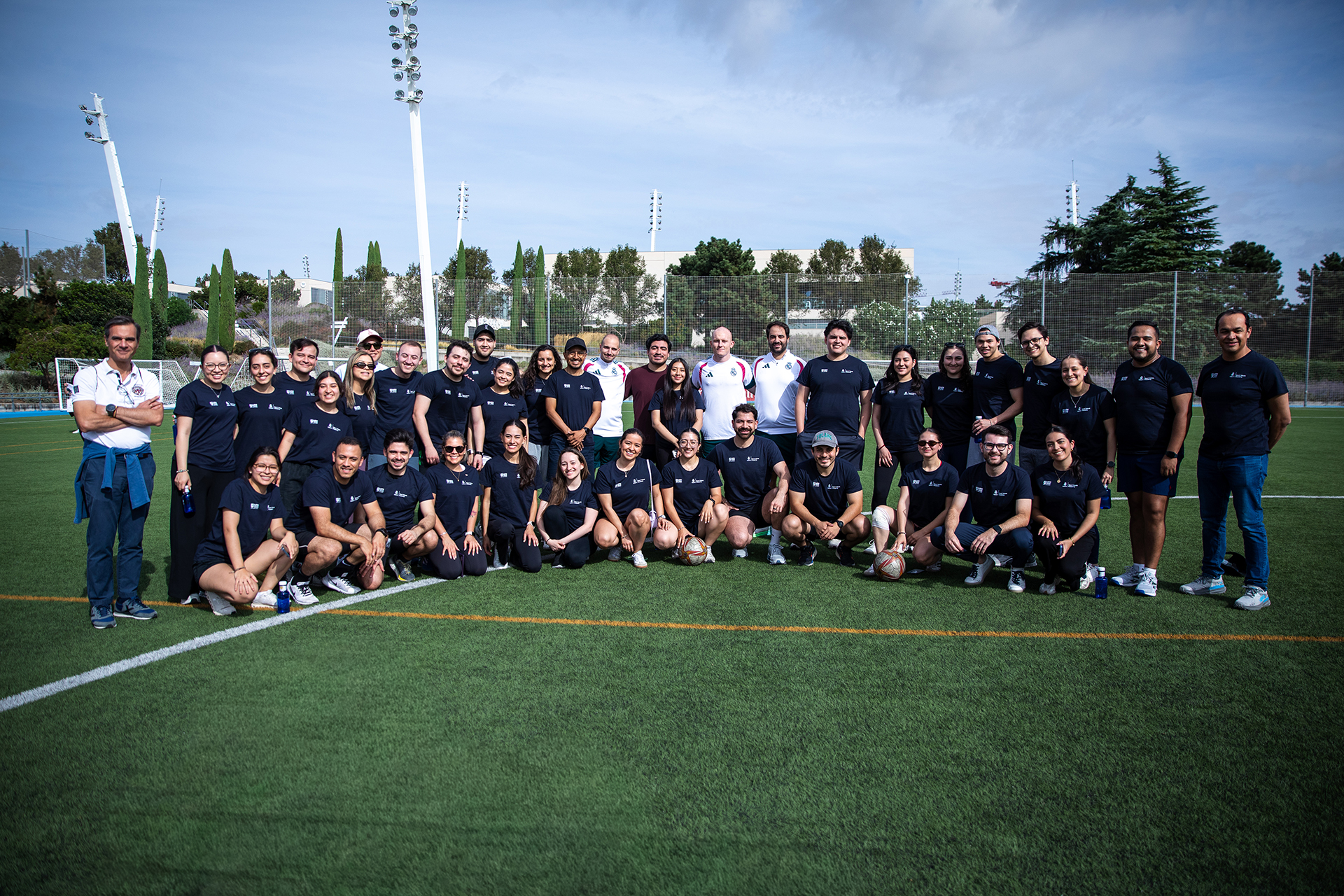 Estudiantes del MBA en Ciudad Deportiva de Valdebebas.